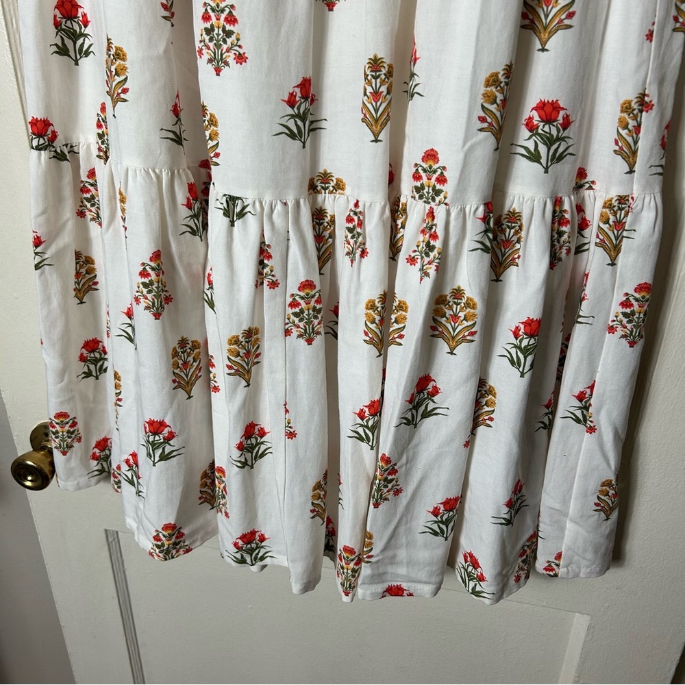 Antonio Melani isabelle a-line floral tiered maxi skirt womens 12 prairie - Picture 4 of 9